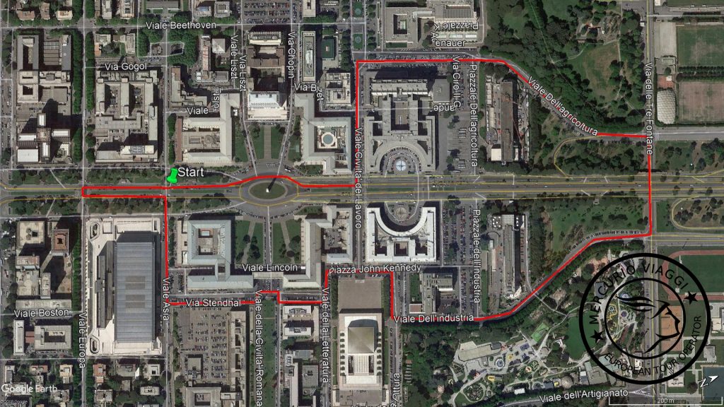 Circuito Cittadino dell'EUR - 2D Map by Google Earth Pro